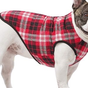 Canada Pooch Reversible Black Plaid Vest For Dogs, Size 22